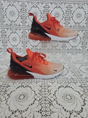 Nike Air Max 270 Women's Orange Gradient Sneakers Size 10